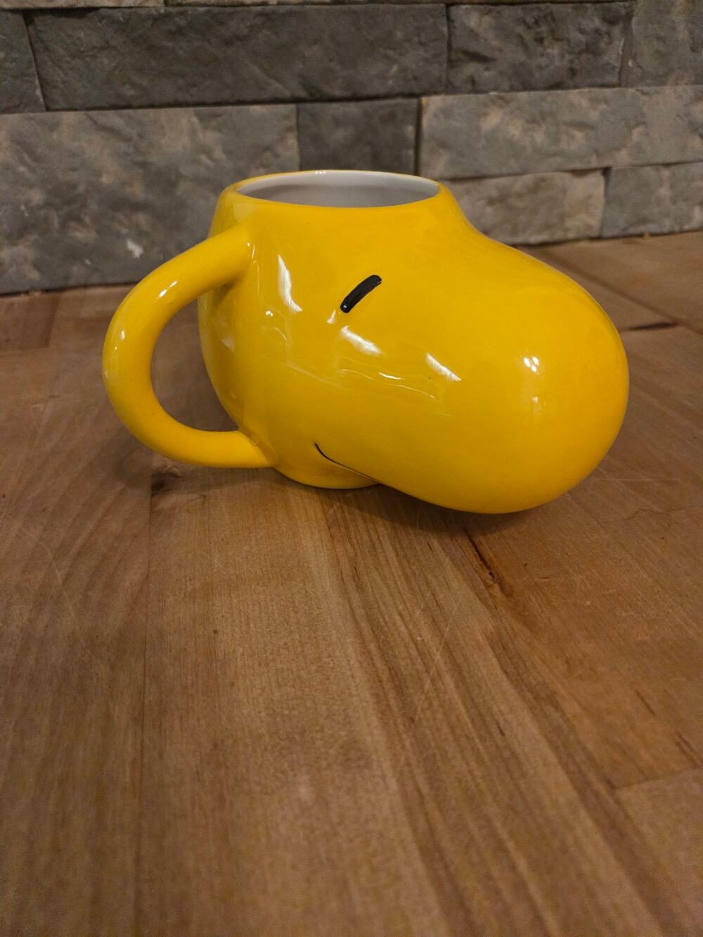 Peanuts Woodstock Sculpted Ceramic Mug 16 oz Yellow 2016 Vandor Rare Excellent
